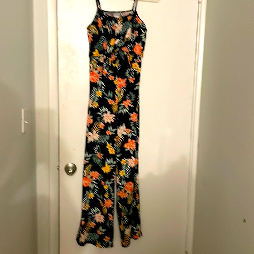 Tropical Print Jumpsuit